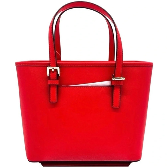 Michael Kors Jet Set Travel Extra-Small Top Zip Tote Bag Red (NWT) - Picture 5 of 9